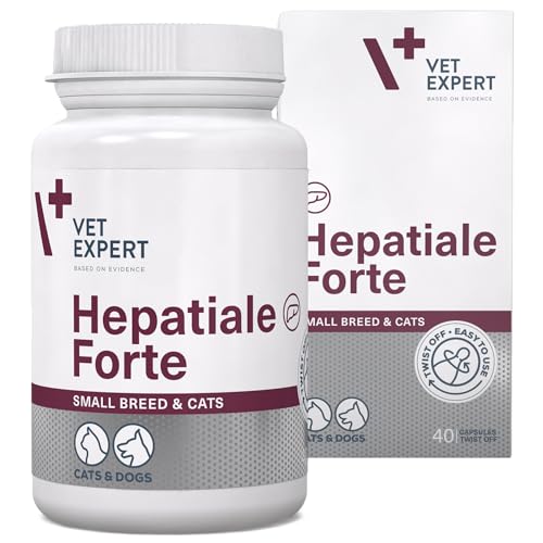 VetExpert Hepatiale Forte Small Breed & Cats 40 Kapseln Präparat für Hunde und Katzen zur Unterstützung der Leberfunktion von VetExpert