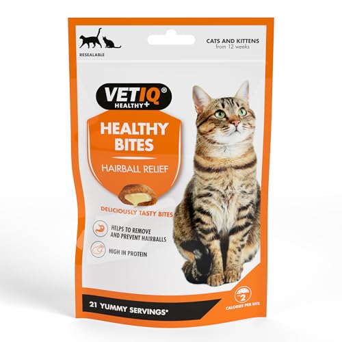 Mark and Chappell Ltd VetIQ Haarballmittel, gesunde Bisse für Katzen, 65 g, 6 Stück Mark and Chappell Ltd VetIQ Haarballmittel, gesunde Bisse für Katzen, 65 g, 6 Stück von VetIQ