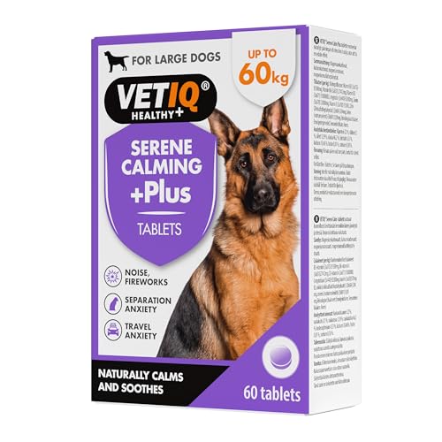 VetIQ 24913/3566 M&C Tiermedizin IQ Serene-Um Ruhe, Naturally beruhigt & beruhigt für Hunde - 60 Tablets von VetIQ