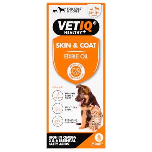 VetIQ Haut- und Fellöl für Hunde und Katzen, 250 ml, transparent von VetIQ