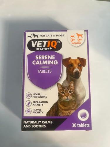 VetIQ M&C Tiermedizin IQ Serene-um Ruhe, Naturally beruhigt & beruhigt für Hunde - 30 Tablets von VetIQ