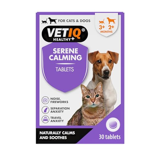 VetIQ M&C Tiermedizin IQ Serene-um Ruhe, Naturally beruhigt & beruhigt für Hunde - 30 Tablets von VetIQ