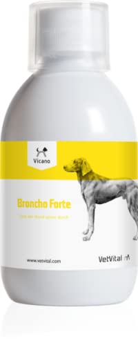 VetVital Vicano Broncho Forte | 250 ml | Ergänzungsfuttermittel für Hunde | Zur natürlichen Unterstützung der Stoffwechselfunktion des Atemwegtraktes | Enthält Anis und Efeu von VetVital