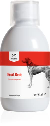 VetVital Vicano Heartbeat | 250ml | Flüssiges Ergänzungsfuttermittel für Hunde bei Herzproblemen | Kann bei Überbelastung des Herzens unterstützend wirken | Mit Taurin und Folsäure von VetVital