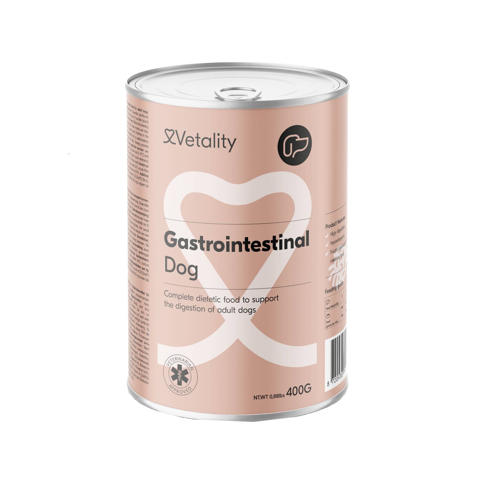 Vetality Gastrointestinal Dog Wet 12 x 400 g Vetality Gastrointestinal Dog Wet 12 x 400 g von Vetality