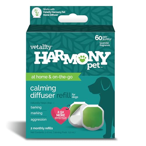 Vetality Harmony Pet Calming Home Diffusor-Nachfüllpackungen für Hunde, 2 Stück von Vetality