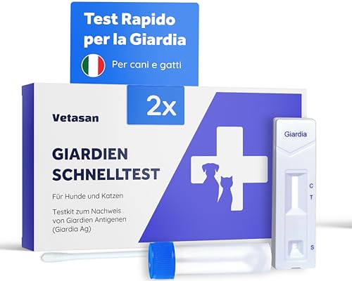 Vetasan 2X Giardien Schnelltest für Hund & Katze I Professioneller Giardientest zuverlässig & schnell I 98,3% Genauigkeit I Giardien Test, Giardia Test Vetasan 2X Giardien Schnelltest für Hund & Katze I Professioneller Giardientest zuverlässig & schnell I 98,3% Genauigkeit I Giardien Test, Giardia Test von Vetasan
