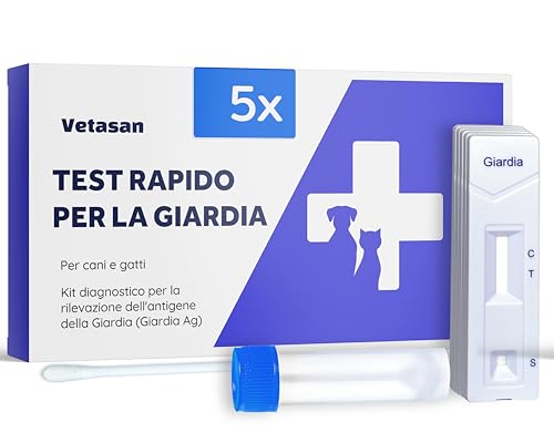 Vetasan 5X Giardien Schnelltest für Hund & Katze I Professioneller Giardientest zuverlässig & schnell I 98,3% Genauigkeit I Giardien Test, Giardia Test Vetasan 5X Giardien Schnelltest für Hund & Katze I Professioneller Giardientest zuverlässig & schnell I 98,3% Genauigkeit I Giardien Test, Giardia Test von Vetasan