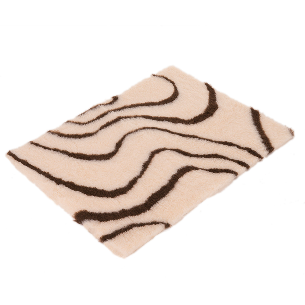 Vetbed® Isobed SL Hundedecke Wave, creme/braun - L 100 x B 75 cm von Vetbed