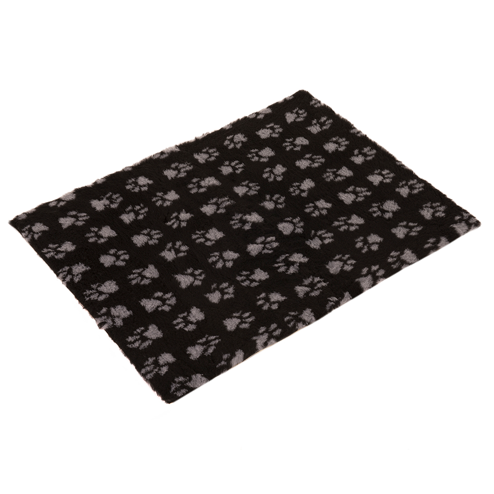 Vetbed® Isobed SL Katzendecke Paw, schwarz/grau - L 100 x B 75 cm von Vetbed
