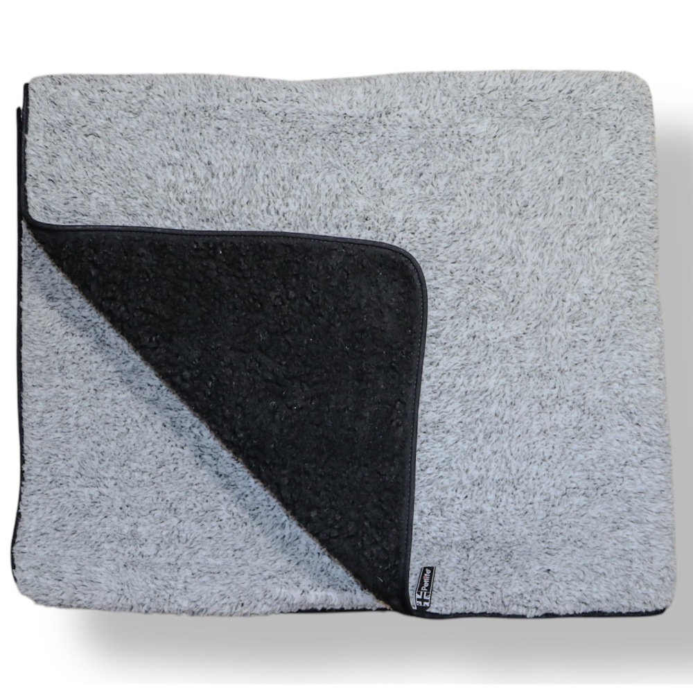 Vetbed® Sherpa Fleece Heimtierdecke, grau - L 124 x B 73 cm von Vetbed