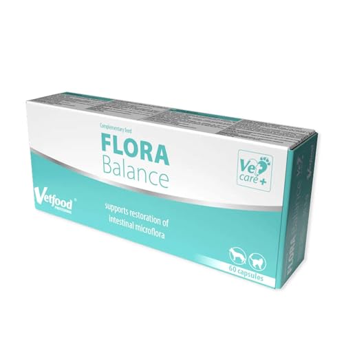 Vetfood Flora Balance | 60 Kapseln | Ergänzungsfuttermittel für Hunde und Katzen | Kann dabei helfen die Verdauung zu unterstützen Vetfood Flora Balance | 60 Kapseln | Ergänzungsfuttermittel für Hunde und Katzen | Kann dabei helfen die Verdauung zu unterstützen von Vetfood