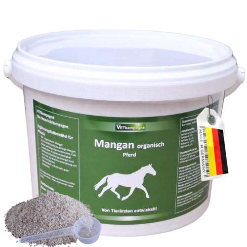 VETkampagne Mangan organisch Pulver hochdosiert 3000 g | hochdosiertes Manganchelat für Pferde VETkampagne Mangan organisch Pulver hochdosiert 3000 g | hochdosiertes Manganchelat für Pferde von Vetkampagne