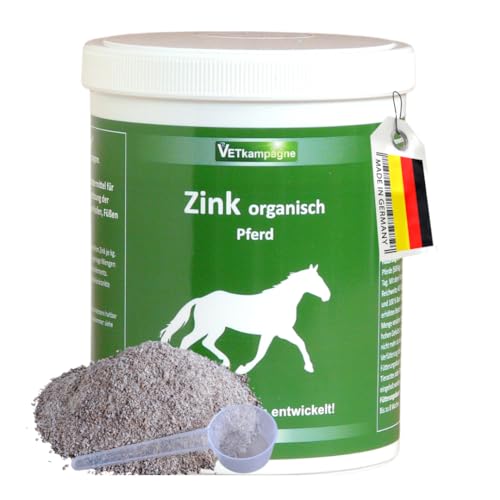 VETkampagne Zink organisch hochdosiert Pulver 500 g | Das Ergänzungsfutter enthält leicht bioverfügbares Zinkchelat für Pferde VETkampagne Zink organisch hochdosiert Pulver 500 g | Das Ergänzungsfutter enthält leicht bioverfügbares Zinkchelat für Pferde von Vetkampagne