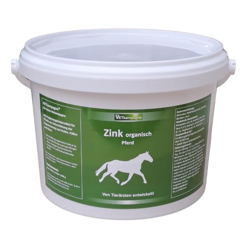 VETkampagne Zink organisch hochkonzentriert Pulver 1500 g | Pferd Hufe Haut Immunsystem von Vetkampagne