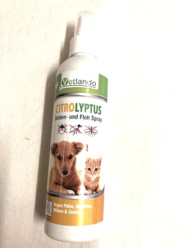 Vetlando Citrolyptus Zecken- und Floh Spray 250 ml für Hunde und Katzen von Vetlando