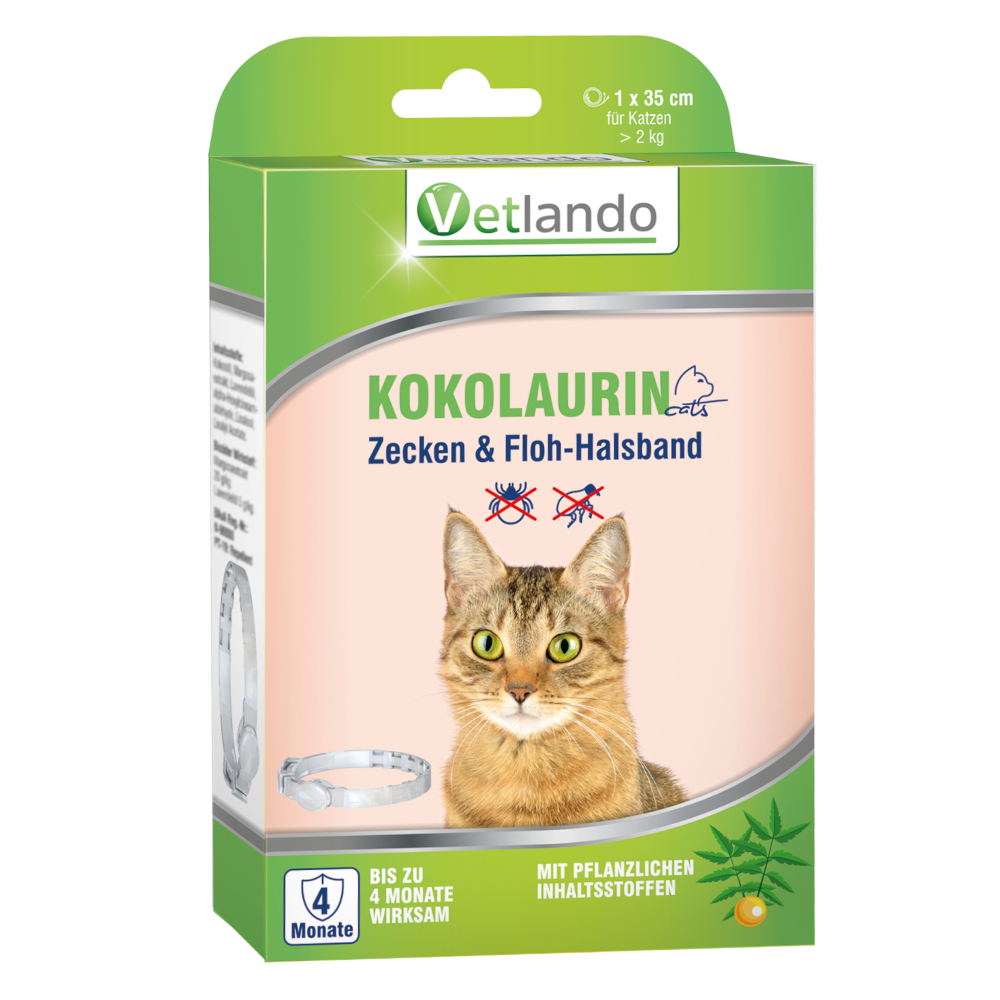 Vetlando Kokolaurin Zecken- & Floh-Halsband Katze - 1 Stück von Vetlando