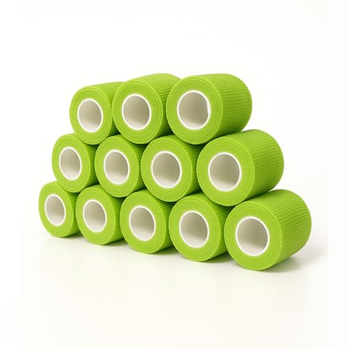Vetmarkt24 - Selbstklebender Verband für Tiere (12 Stück - 5 cm breit und 450 cm lang) - einzeln verpackt (Grün) von Vetmarkt24