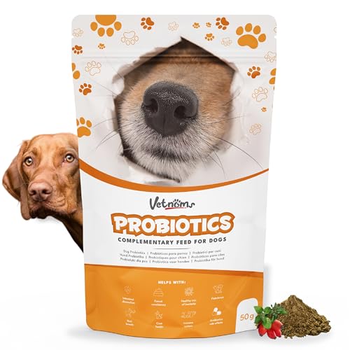 Vetnoms Probiotika Hund als Pulver - Präbiotika Hund mit Enterococcus Faecium und Bierhefe Hund. Darmkur Hund Hilft bei Durchfall Hund und Juckreiz Hund, Allergien und Sodbrennen Hund. von Vetnoms