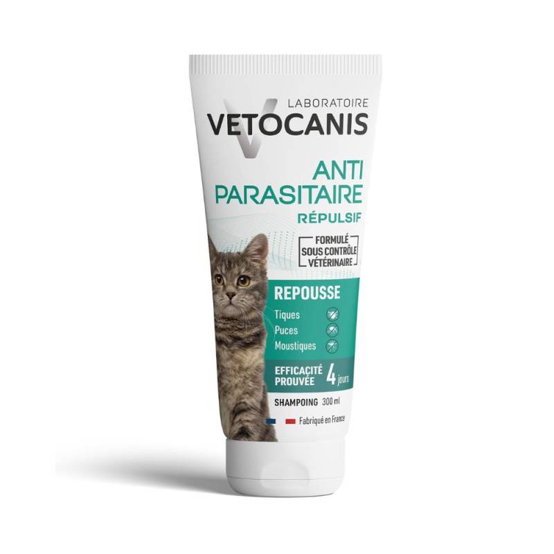 Vetocanis Repellierendes Floh- und Zecken-Shampoo für Katzen - 300 ml von Vetocanis