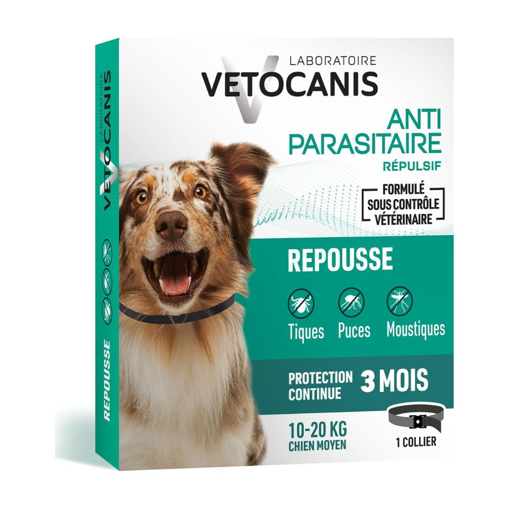 Vetocanis Repellierendes Floh- und Zeckenhalsband für Hunde - Größe M: 10 - 20 kg Vetocanis Repellierendes Floh- und Zeckenhalsband für Hunde - Größe M: 10 - 20 kg von Vetocanis