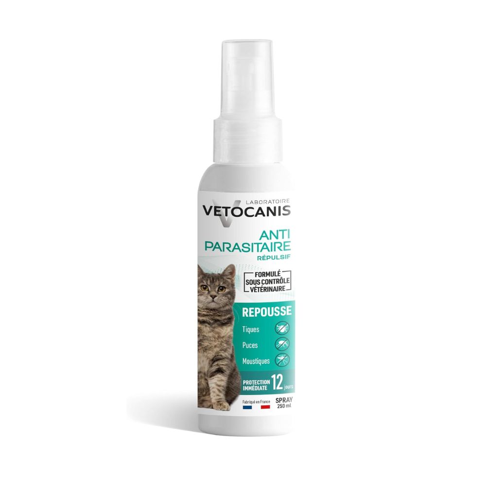 Vetocanis Repellierendes Floh- und Zeckenspray für Katzen - 300 ml von Vetocanis
