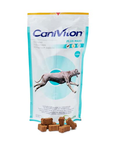 Vetoquinol Caniviton Plus Maxi | 90 Chews | Ergänzungsfuttermittel für Hunde | Kann unterstützend wirken in der Gelenkgesundheit | Enthält Glucosamin und Chondroitinsulfat von Vetoquinol - Caniviton