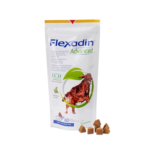 FLEXADIN Advanced® Hund | Für die Gelenkgesundheit | Undenaturiertes Kollagen Typ II & Boswellia – 60 Gelenkleckerli von Vetoquinol