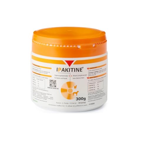 Vetoquinol Ipakitine | 300 g | Ergänzungsfuttermittel für Katzen und Hunde | Zur Unterstützung der Nieren | Bei Niereninsuffiziens | Pulver zur Einmischung in das Futter von Vetoquinol - Ipakitine