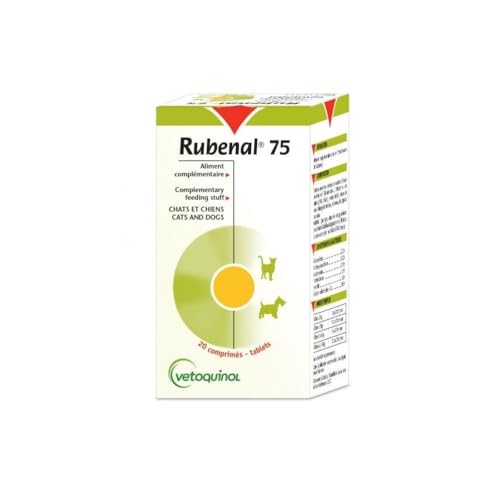 Rubenal 75 „NF“ Nahrungsergänzung für Haustiere, 60 Kapseln von Vetoquinol