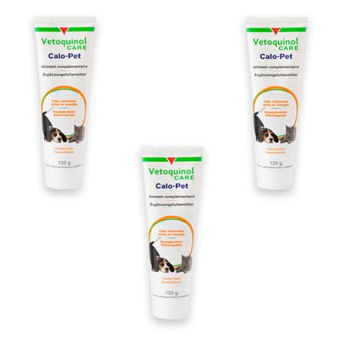Vetoquinol Calo-Pet Paste | 3er Pack | 3 x 120g | Ergänzungsfuttermittel für Hunde und Katzen | Anwendung bei erhöhtem Nährstoffbedarf | Zum Ausgleich von Mangelerscheinungen Vetoquinol Calo-Pet Paste | 3er Pack | 3 x 120g | Ergänzungsfuttermittel für Hunde und Katzen | Anwendung bei erhöhtem Nährstoffbedarf | Zum Ausgleich von Mangelerscheinungen von Vetoquinol