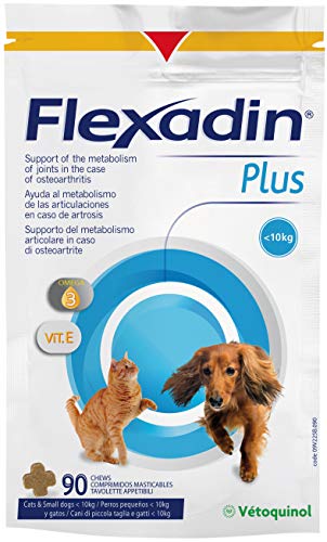 Vétoquinol Flexadin Plus für kleine Hunde und Katzen (90 Tabletten) von Vetoquinol
