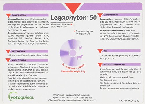 Vetoquinol - LEGAPHYTON 50 - Soutien fonction hépatique - Chien et chat von Vetoquinol
