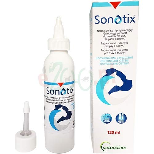 Vetoquinol Sonotix® - ph-neutraler Ohrreiniger für Hunde und Katzen mit Cerumen-regulierenden Eigenschaften von Vetoquinol