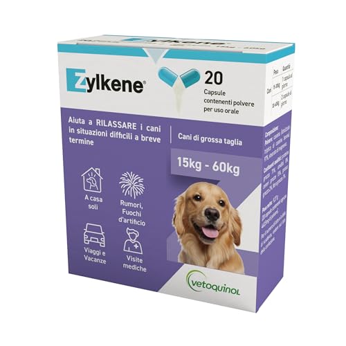 Vetoquinol Zylkene Hunde Nahrungsergänzungsmittel 20 Kapseln 450mg von Vetoquinol