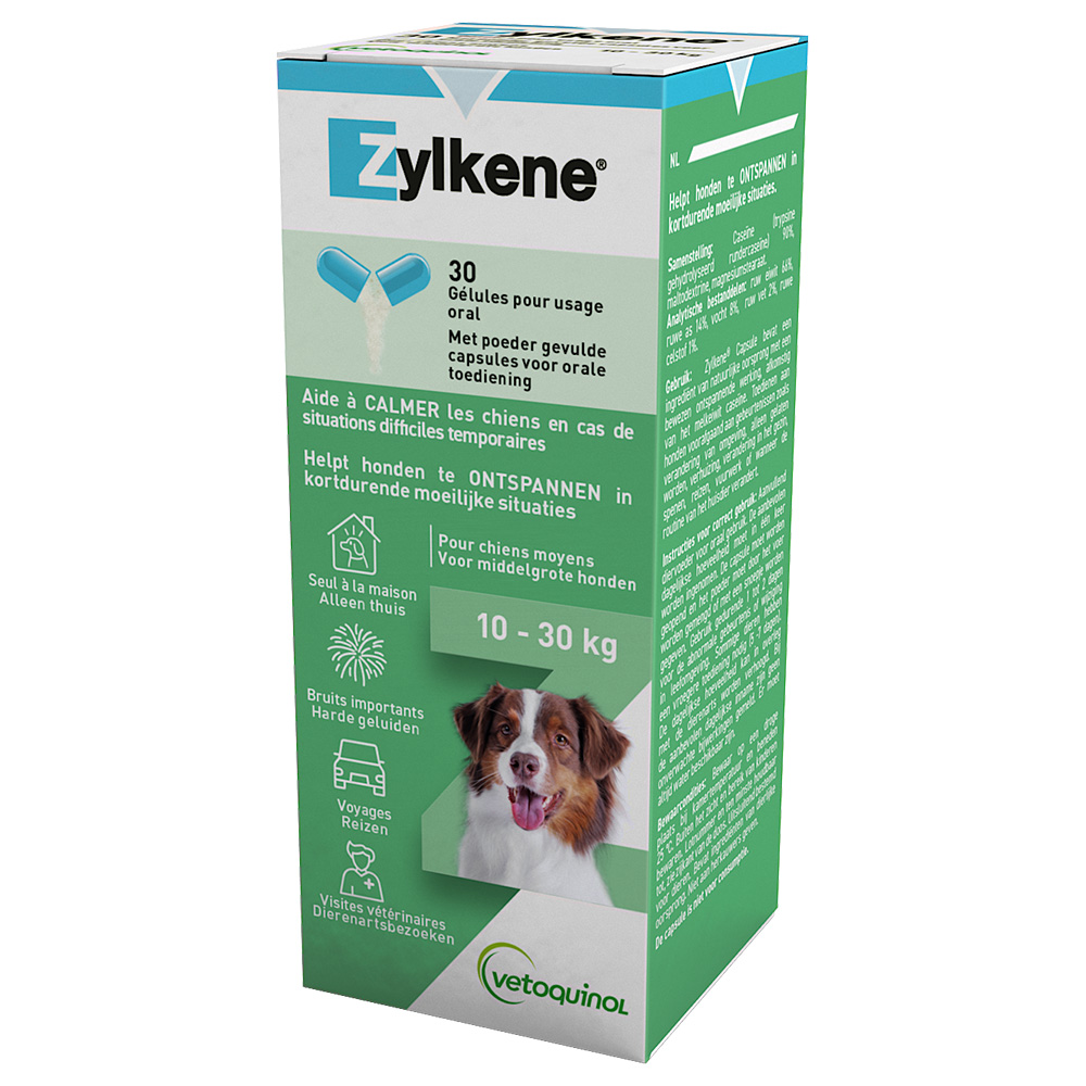 Zylkene Kapseln 225 mg Hund 10 - 30 kg - 2 x 30 Stück von Vetoquinol