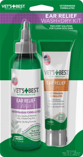Vet's Best Dog Ear Cleaner Kit, Multi-Symptom Ear Relief Wash & Dry Treatment, alkoholfrei Vet's Best Dog Ear Cleaner Kit, Multi-Symptom Ear Relief Wash & Dry Treatment, alkoholfrei von Vet's Best