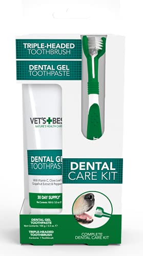 Vet'S Best Dog Zahnpasta, Zahnreinigung Und Frische Atmung Zahnpflege Gel Kit von Vet's Best