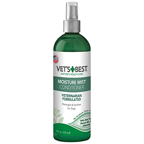 Vets Best BestBest Moisture Mist Dog Dry Skin Conditioner und Detangler Spray, Lindert juckende Haut, Erfrischt & beruhigt, 470ml von Vet's Best