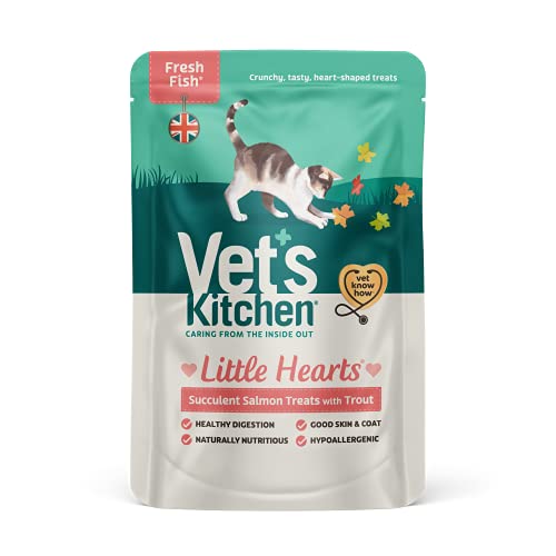 Vet`s Kitchen Little Hearts Lachs Katzen Leckereien (60g) (kann variieren) von Vet's Kitchen
