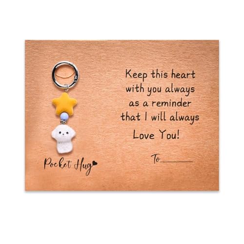 Mini-Hundeumarmung, Schlüsselanhänger-Design, Andenken, Ornament mit Karte für Frauen, Freunde, Liebhaber, Familie, Positivität, ermutigendes Geschenk für Geburtstag, Weihnachten, Muttertag Mini-Hundeumarmung, Schlüsselanhänger-Design, Andenken, Ornament mit Karte für Frauen, Freunde, Liebhaber, Familie, Positivität, ermutigendes Geschenk für Geburtstag, Weihnachten, Muttertag von Vexilon