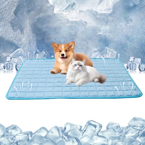 Kühlmatte Hund,Rutschfest Selbst Kühlende Hundematte,Kühlmatte Katze,Ungiftig Haustier Kühlmatte für Zuhause, Unterwegs Käfig Bett Nest Auto Sommer,Dog Cooling Mat (70 x 50 cm | Blau) Kühlmatte Hund,Rutschfest Selbst Kühlende Hundematte,Kühlmatte Katze,Ungiftig Haustier Kühlmatte für Zuhause, Unterwegs Käfig Bett Nest Auto Sommer,Dog Cooling Mat (70 x 50 cm | Blau) von Vexran