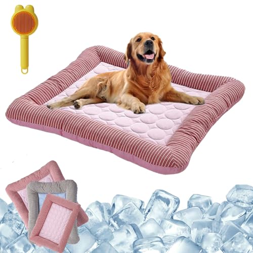 Holivas Coolcomfort-Premium Kühlmatte, Kühlmatte Hund Katze Selbstkühlend mit Gepolstertem Rand, Verschleißfes Kühlbett Hund, Waschbar Atmungsaktiv, Kühle Geborgenheit für Liebling (rosa, 76x58cm) Holivas Coolcomfort-Premium Kühlmatte, Kühlmatte Hund Katze Selbstkühlend mit Gepolstertem Rand, Verschleißfes Kühlbett Hund, Waschbar Atmungsaktiv, Kühle Geborgenheit für Liebling (rosa, 76x58cm) von Vgpbphj