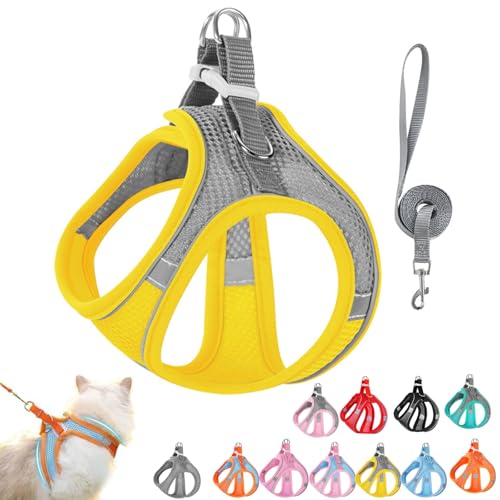 Stimulicat Katzengeschirr, Design für Outdoor-Katzen, ausbruchsicheres Katzengeschirr, verstellbare weiche Netzweste mit reflektierenden Sicherheitsstreifen, Katzenweste, Leine, kein Würgen, kein Stimulicat Katzengeschirr, Design für Outdoor-Katzen, ausbruchsicheres Katzengeschirr, verstellbare weiche Netzweste mit reflektierenden Sicherheitsstreifen, Katzenweste, Leine, kein Würgen, kein von Vgpbphj