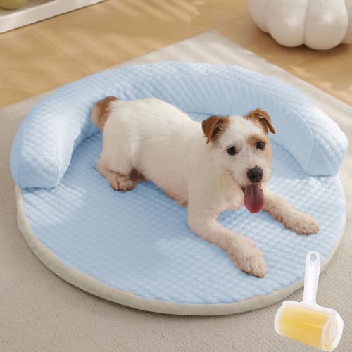 Vgpbphj Breeze Bed, Lapcatz Cat Cooling Bed Ice-Silk Material, Breeze Bed for Cats, Memory-Foam Cat Bed with Memory Foam, Comfort, Breathable, Anti-Slip, Machine Washable (Blue,110CM) von Vgpbphj