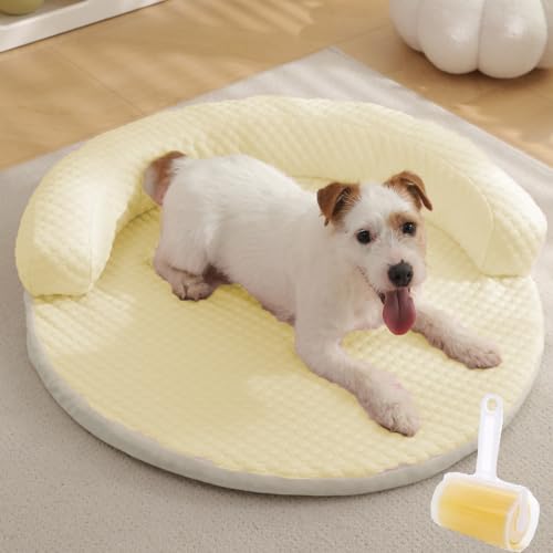 Vgpbphj Breeze Bed, Lapcatz Cat Cooling Bed Ice-Silk Material, Breeze Bed for Cats, Memory-Foam Cat Bed with Memory Foam, Comfort, Breathable, Anti-Slip, Machine Washable (Yellow,50CM) von Vgpbphj