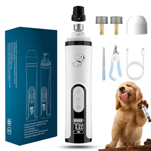 Vgpbphj Furryplanets Hund Krallenschleifer, 2026 Upgrade Elektrischer Krallenschleifer füR Hunde, Krallenschere füR Hunde Leiser, with LED Dual Lights 3-Speed Adjustable, Gentle and Professional (2) von Vgpbphj