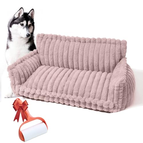 Vgpbphj Haustiersofa Chaffar, Cord Hundebett Hundesofa Inkl. Mini-Kissen, Waschbarer Hundecouch Grosse Hunde, Schlafplätze & Möbel für Hunde (Rosa, M (60x45x30cm)) von Vgpbphj