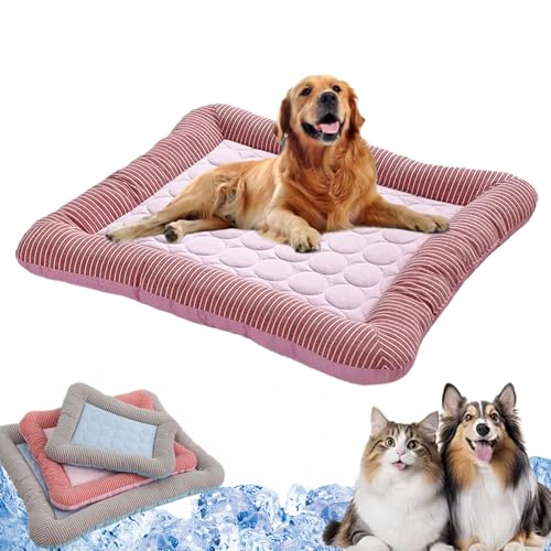 Vgpbphj Holivas Coolcomfort - Premium Kühlmatte, Kühlmatte Hund Katze Selbstkühlend mit Gepolstertem Rand, Kühlbett Hund Ohne Gel, Kühle Geborgenheit Für Deinen Liebling (Rosa, M(45x35cm)) von Vgpbphj