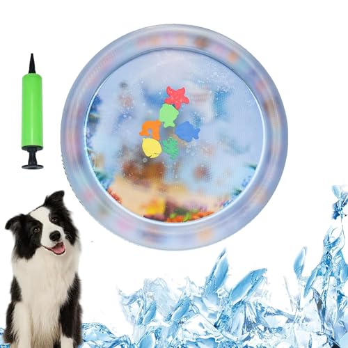 Vgpbphj Hunde Spiel & KüHl Wassermatte, Katzen Spiel Und KüHl Wassermatte Kratzfest, Thickened Inflatable Sensory Water Play Mat, KüHlung füR Katzen, Summer Interactive Water Mat for Cats Dogs (65cm) Vgpbphj Hunde Spiel & KüHl Wassermatte, Katzen Spiel Und KüHl Wassermatte Kratzfest, Thickened Inflatable Sensory Water Play Mat, KüHlung füR Katzen, Summer Interactive Water Mat for Cats Dogs (65cm) von Vgpbphj